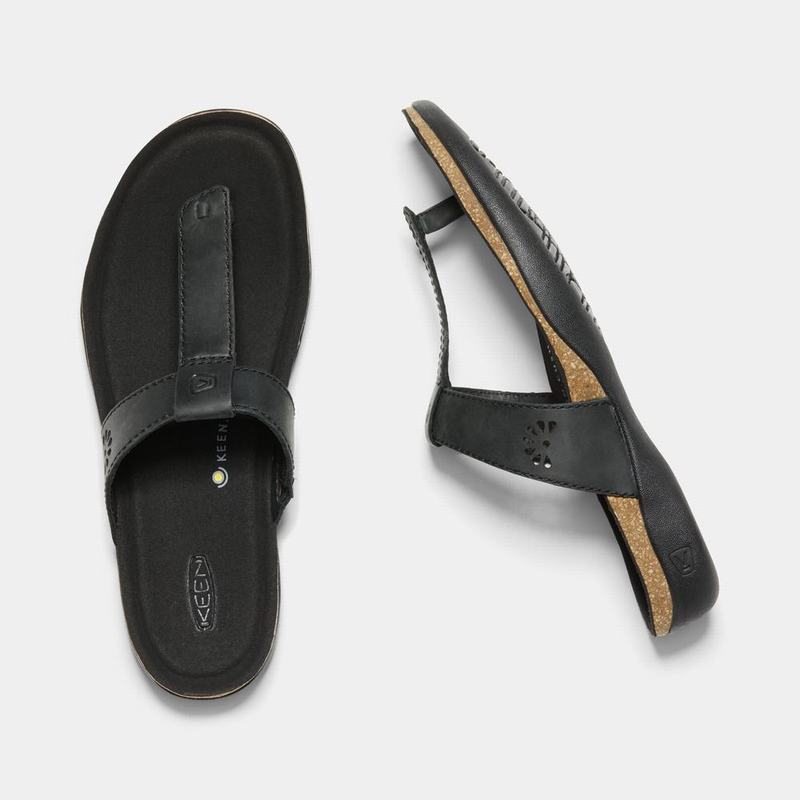 Keen Kaci Ana Posted Womens Sandals Black Stockists NZ (0716-NQULD)